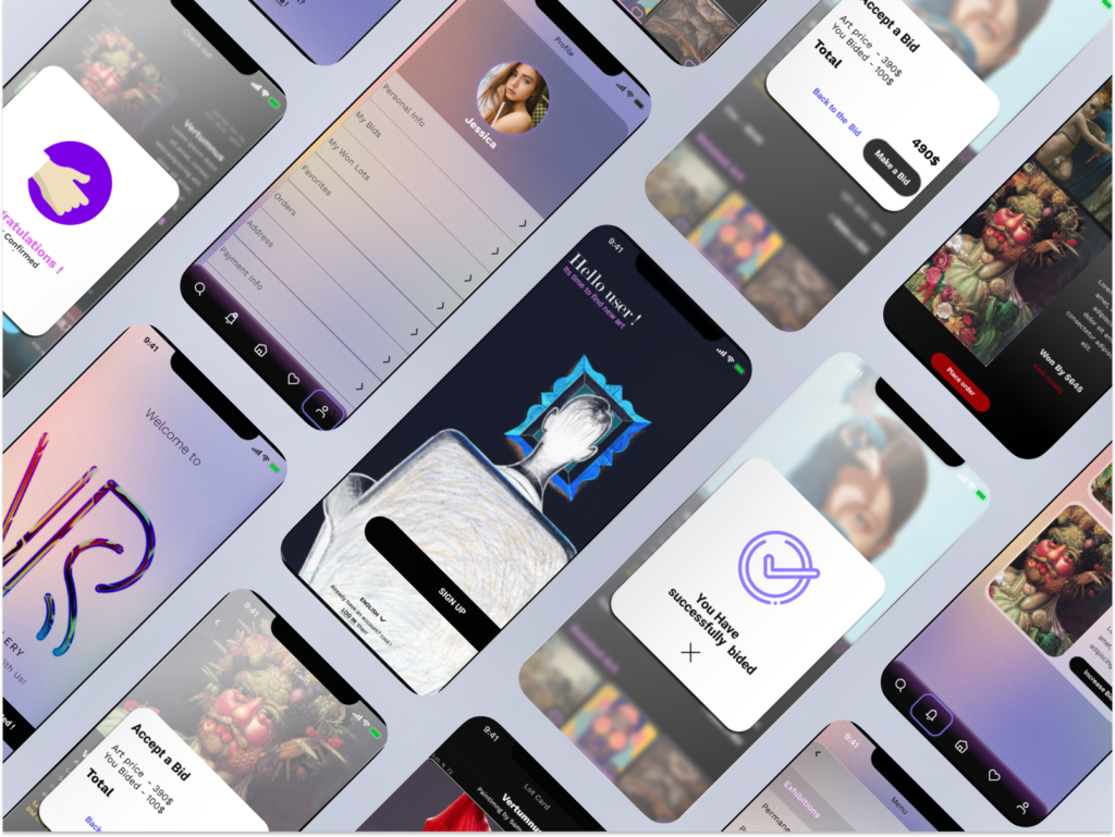 Art Auction App UI/UX Design Project Portfolio